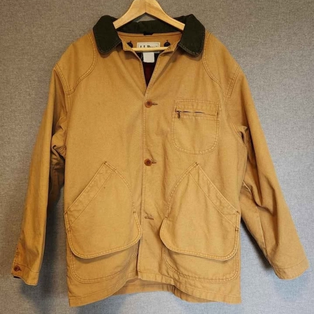 L.L. Bean Brown Field Jacket with Black Collar